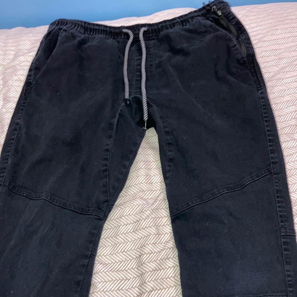 Black cargo sweat pants